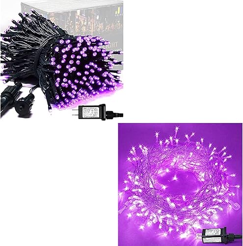 JMEXSUSS Guirnalda de 250 luces LED de Halloween/250 luces LED moradas de Halloween