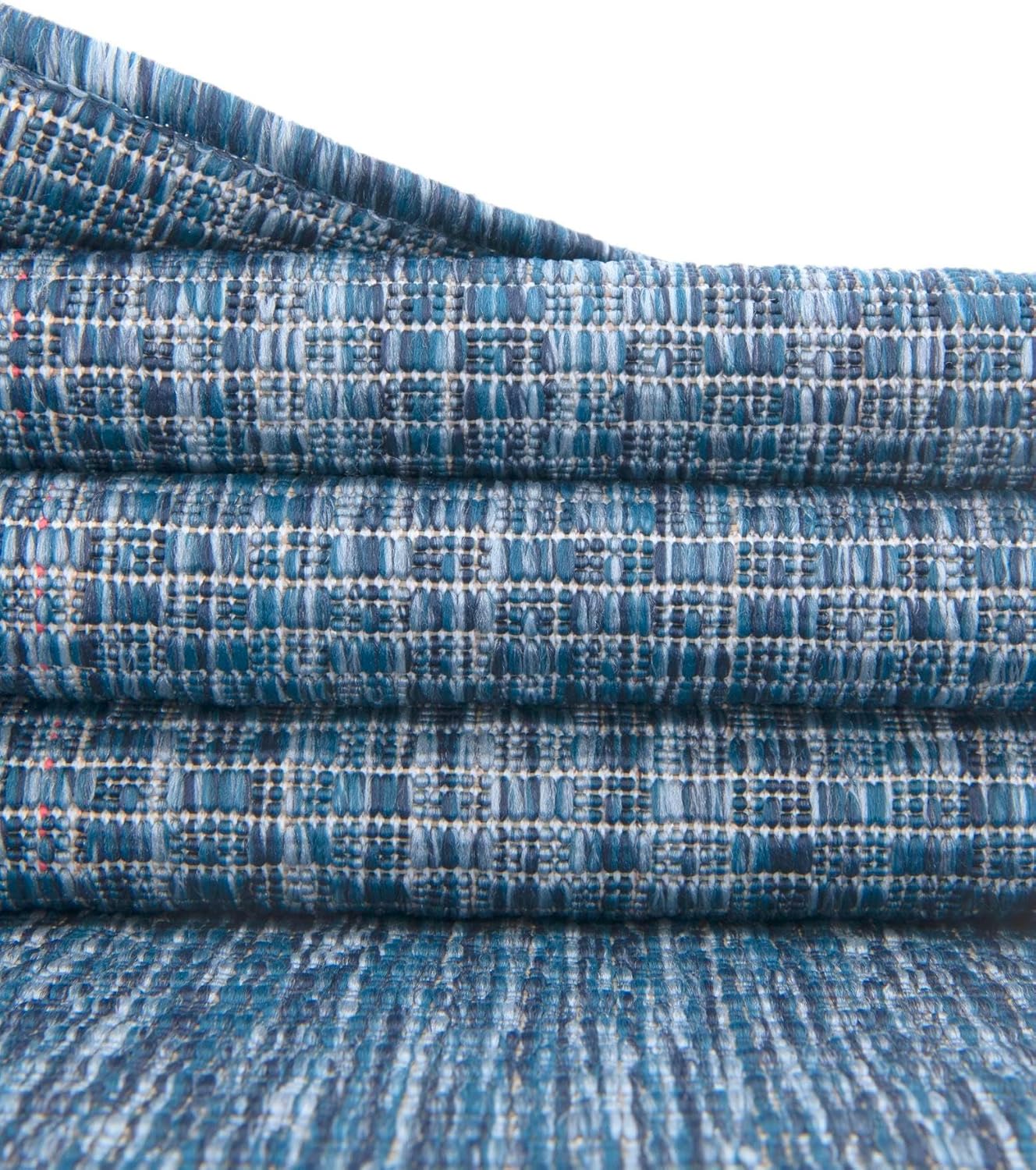 Rugs.com - Outdoor Solid Rug – 8 Ft Square Blue Indoor/Outdoor Rug – Perfect for Patios, Decks, and Porches