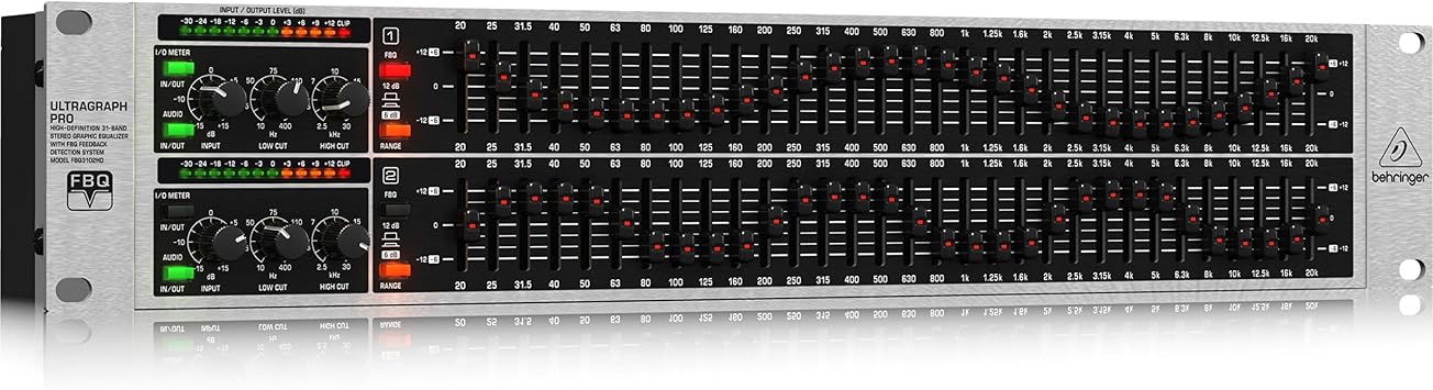 Behringer ULTRAGRAPH PRO FBQ3102HD High-Definition 31-Band Stereo Graphic Equalizer with FBQ Feedback Detection System