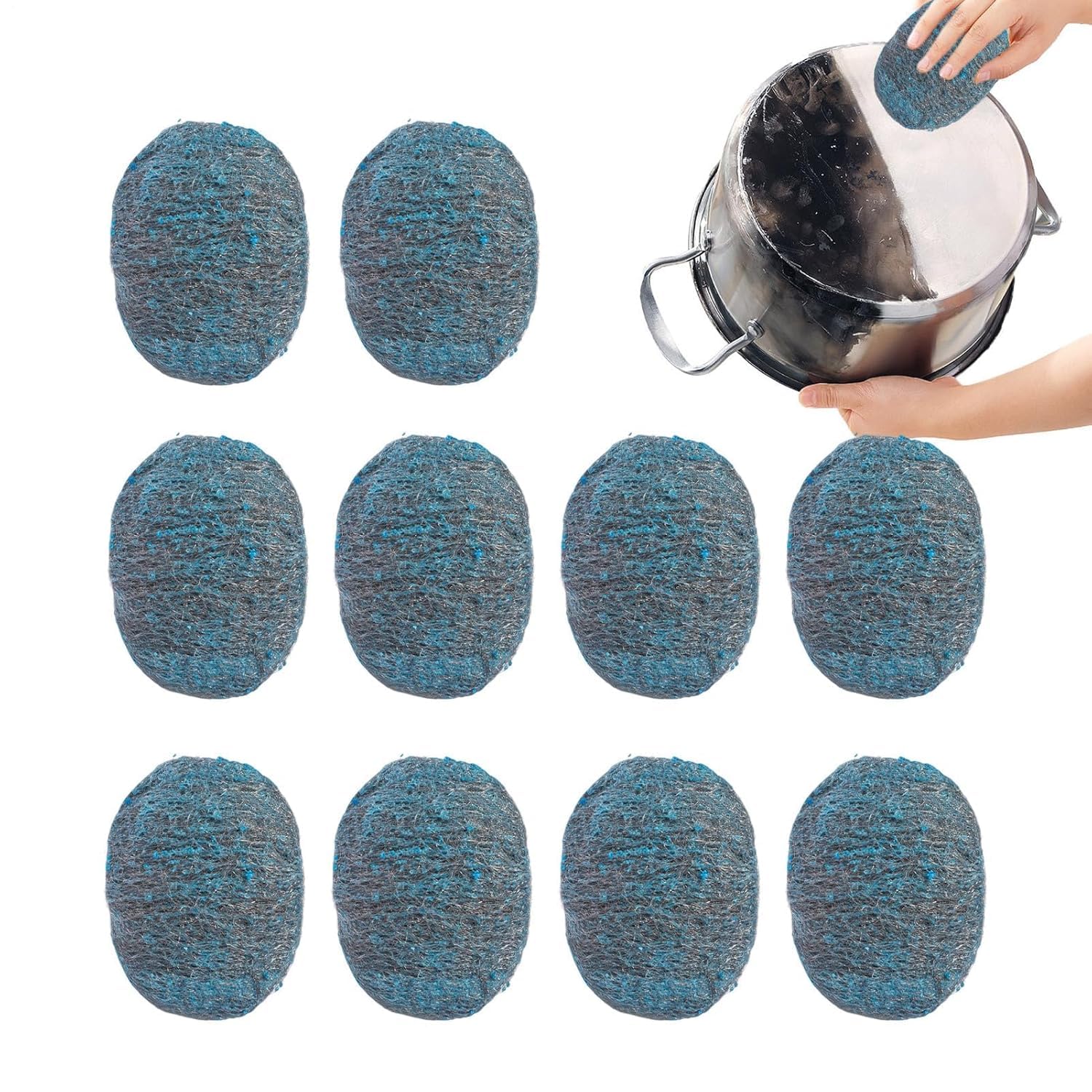 Tampon Jex Avec Savon,30pcs Tampons De Savon,Tampons Pré-savonsés Pour Nettoyer La Vaisselle