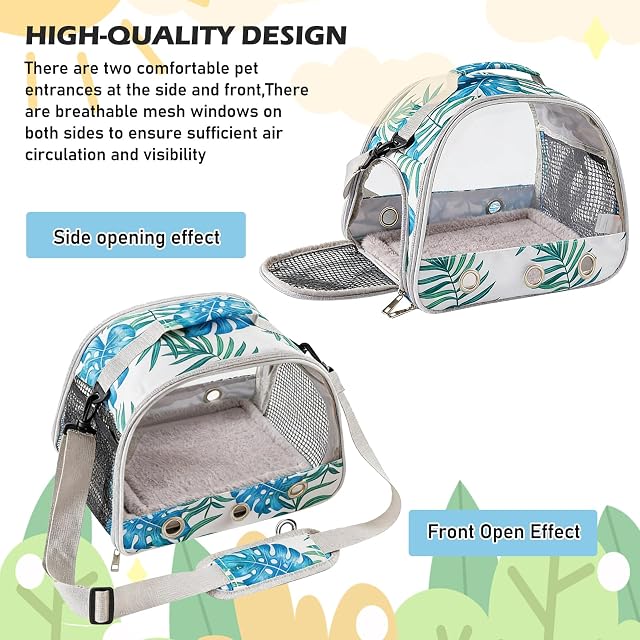 Foto 4 de 7 de Pequeña bolsa de transporte para mascotas con cojín, bolsa de transporte para animales pequeños
