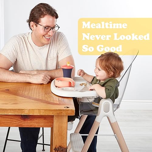 Miniatura 3 de Primo Vista - Silla alta convertible 3 en 1, para niños pequeños y mecedoras, transparente y transparente, crece con los niños, estilo moderno,