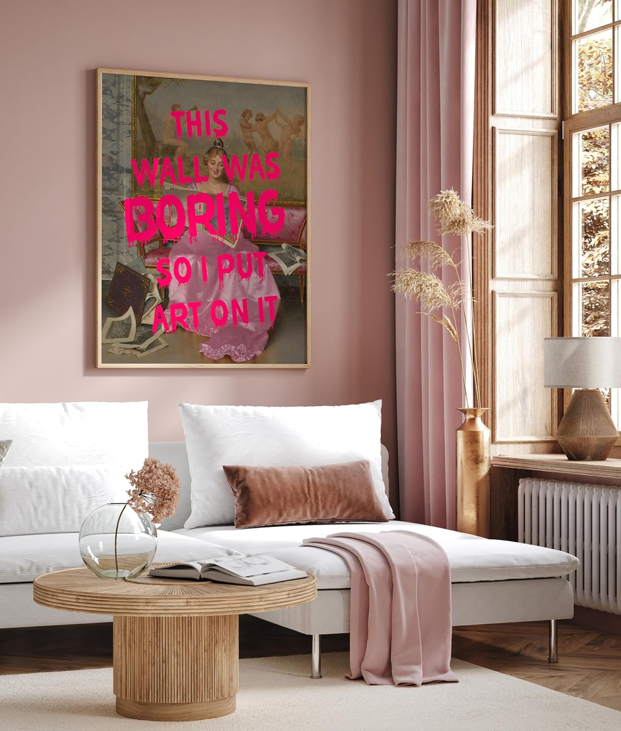 Poster Master This Wall Was Boring So I Put Art On It Poster - Typography & Pop Print - Altered Modern Humorous Decor - Funny Living Room or Bedroom Wall Decor - 8x10 UNFRAMED Wall Decor