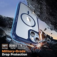 Vista 226 de TAURI Funda magnética 2 en 1 transparente para iPhone 14 Pro, compatible con Magsafe [no amarillenta] con protector de pantalla, protección de grado