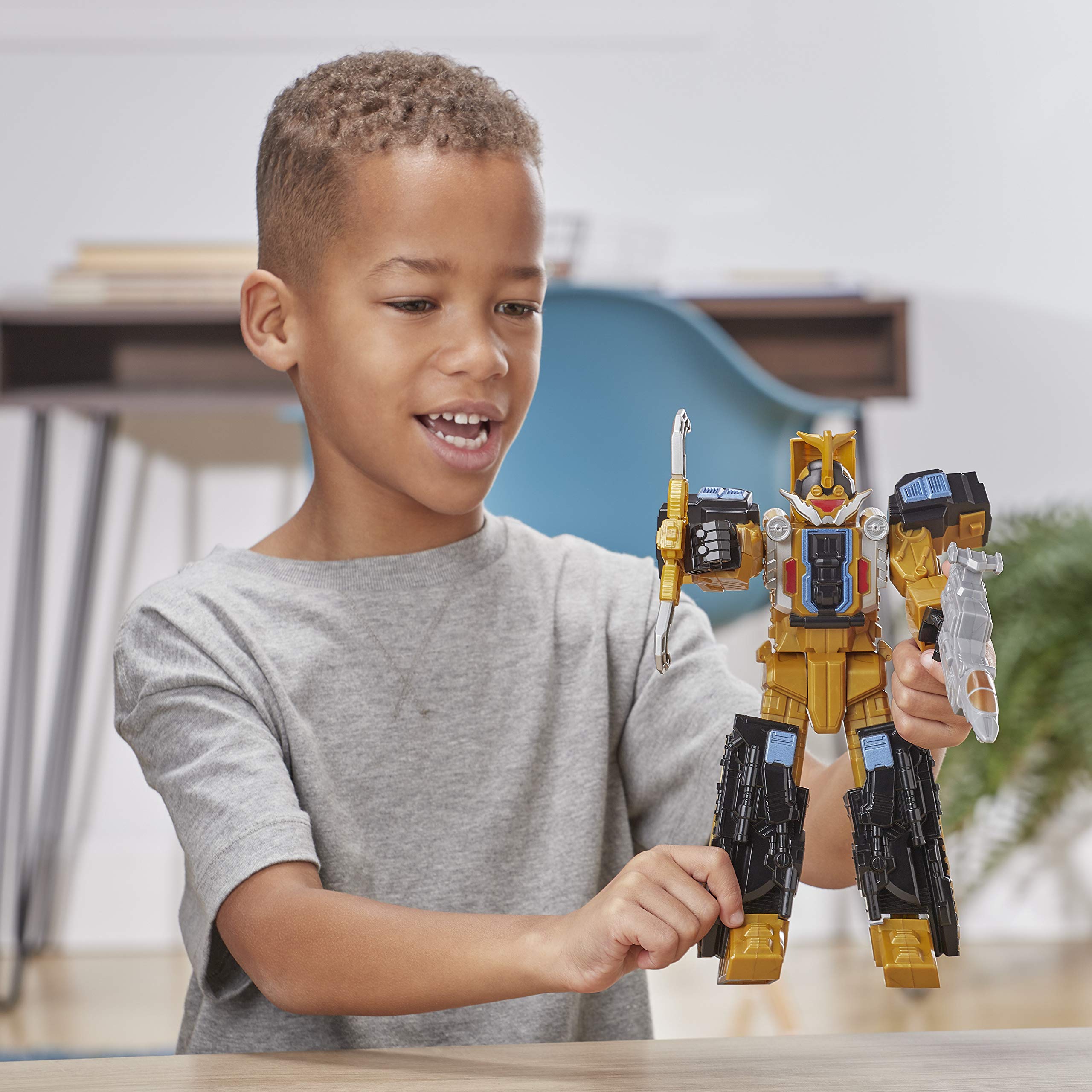 Power Rangers - Zord Beast Wrecker (Action figure da 25 cm, ispirata allo Zord del Ranger Oro della serie TV Beast Morphers)