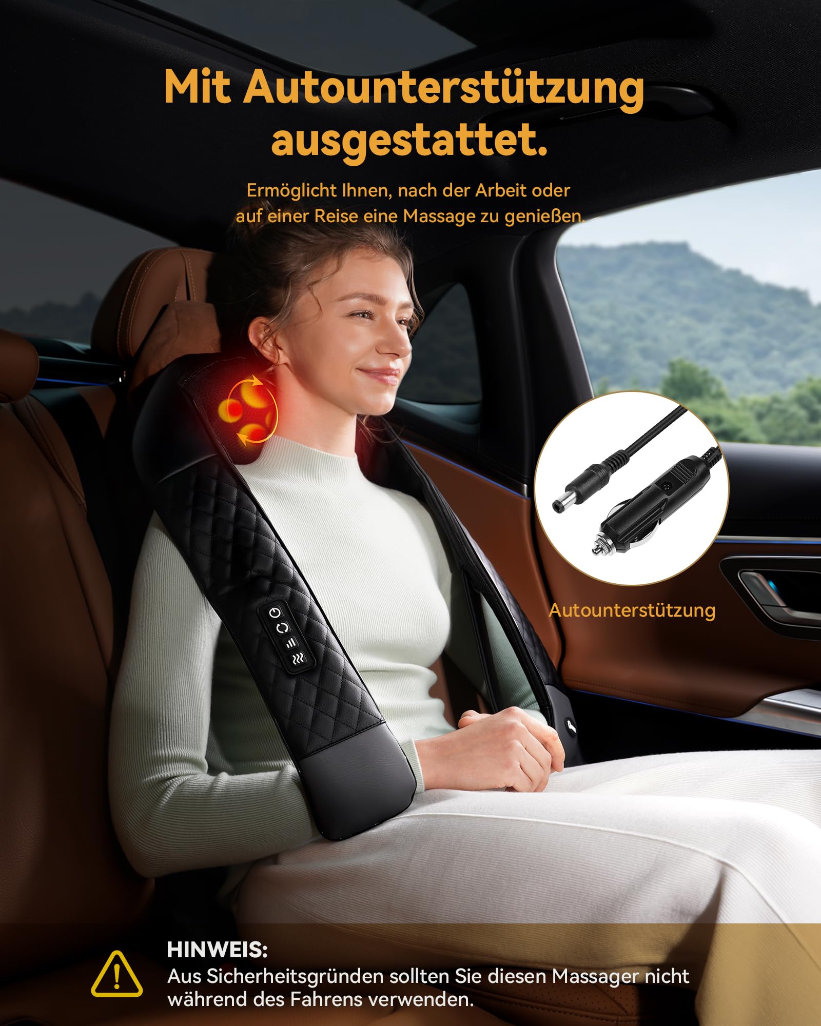 KNQZE® Nackenmassagegerät mit Wärme 2026, 4D Shiatsu Massagegerät Nacken Schulter, Nackenverspannungen lösen, Tiefenmassage für Nacken, Schulter, Rücken, Geschenke für Frauen/Mütter/Väter