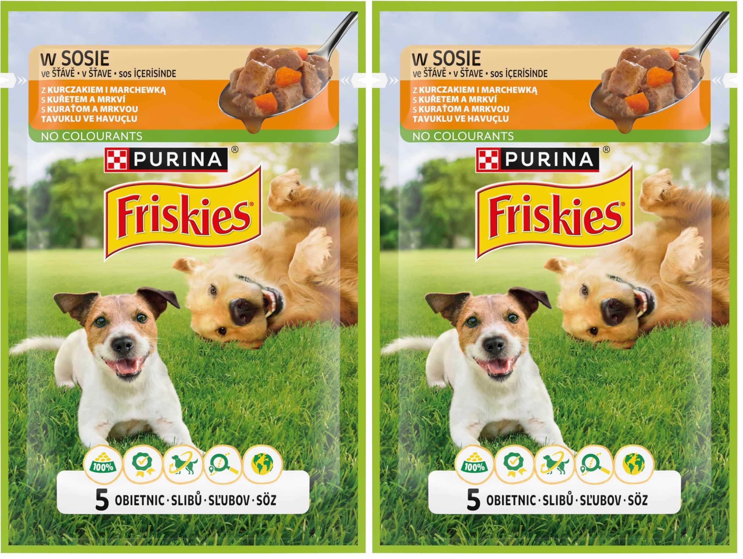 Friskies Yetişkin Köpekler için Tavuklu Sebzeli Yaş Mama 85 Gram 2li paket