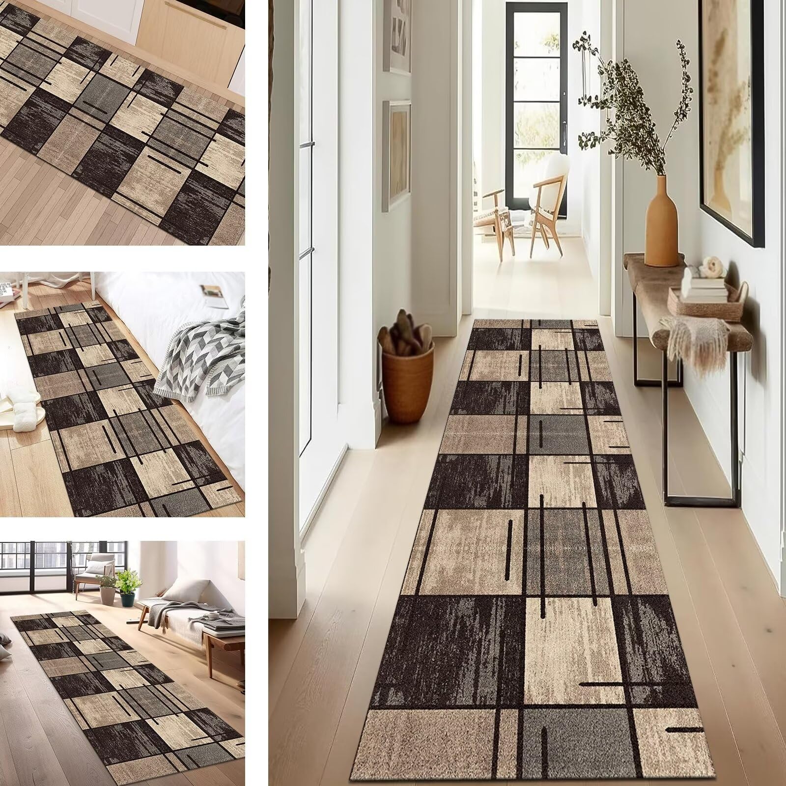 Tapis de couloir marron 80 x 400 pour sublimer votre entrée et salon