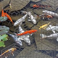 Vista 2 de Protectores de estanque, paquete de 10 unidades, red protectora de estanque, protector de peces, garza flotante con 30 conectores