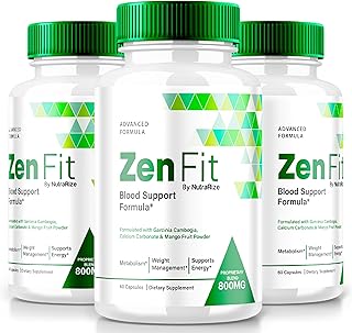 (3 Pack) ZenFit Capsules, Extra Strength Formula for Blood Support, All Natural Supplement to Maintain Stable Healthy Levels, ZenFit Pills, Official Zen Fit Reviews (180 Capsules)