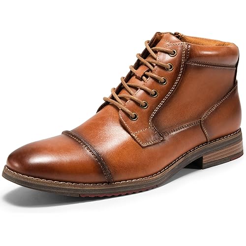 Mens Fashion Oxford Dress Boots Leather Chukka Ankle Boot Business Work Daily Shoes for Men