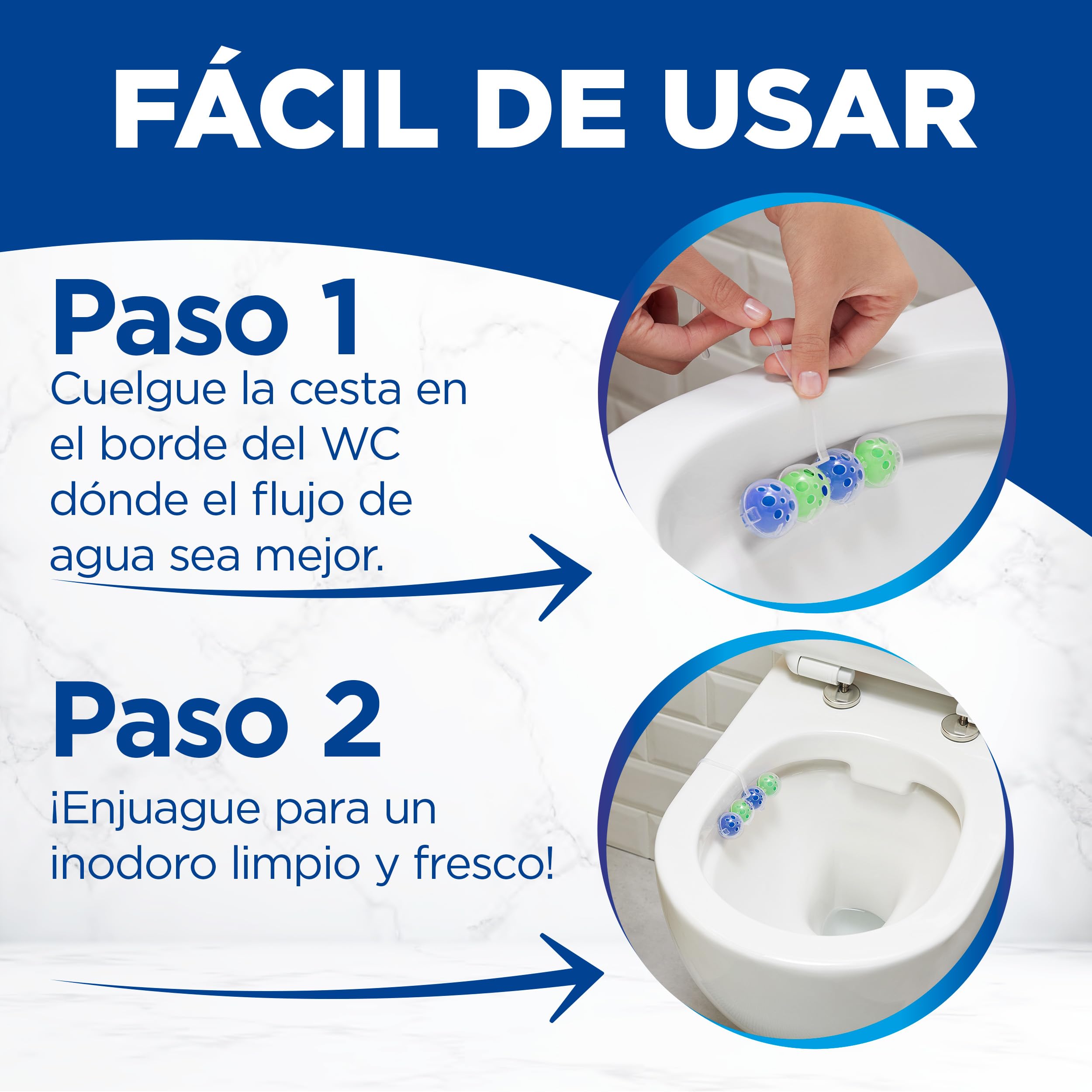 Bref Power Activ Pine (3 unidades), limpia baño con fórmula 4 en 1, cesta higiénica y protectora para inodoro, con aroma a Pino, limpiador baño antical, 24 h de protección