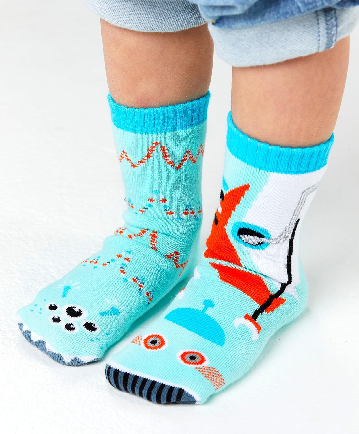 Pals Cool Outdoor Mismatched Animals Kids Socks, Durable & Cozy Pairs for Boys and Girls, Funny, Crazy, & Funky, 1 Pair