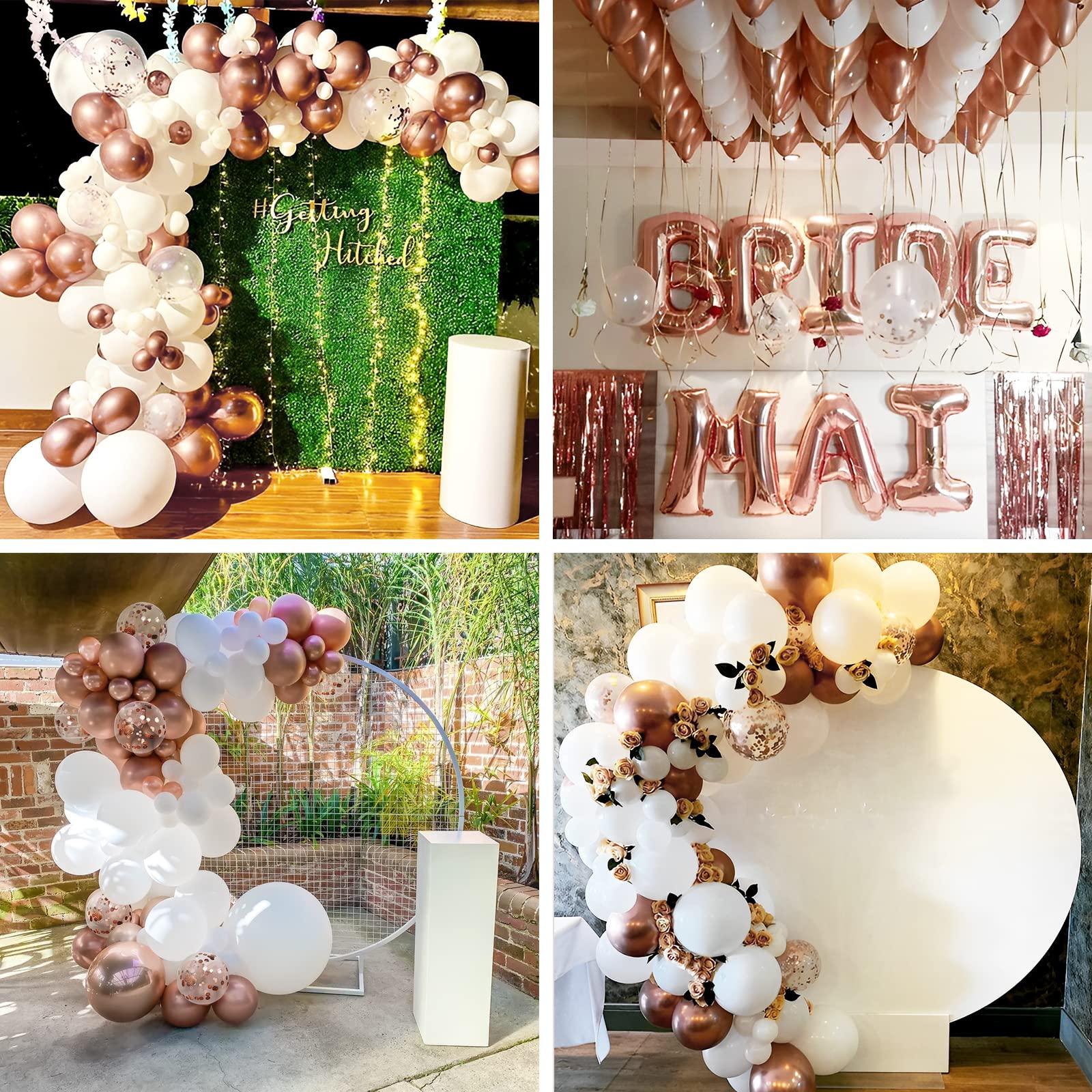 Luna Balunas Glam Tan Rosé Goud Latex Ballonnen Champagne Goud 50 St