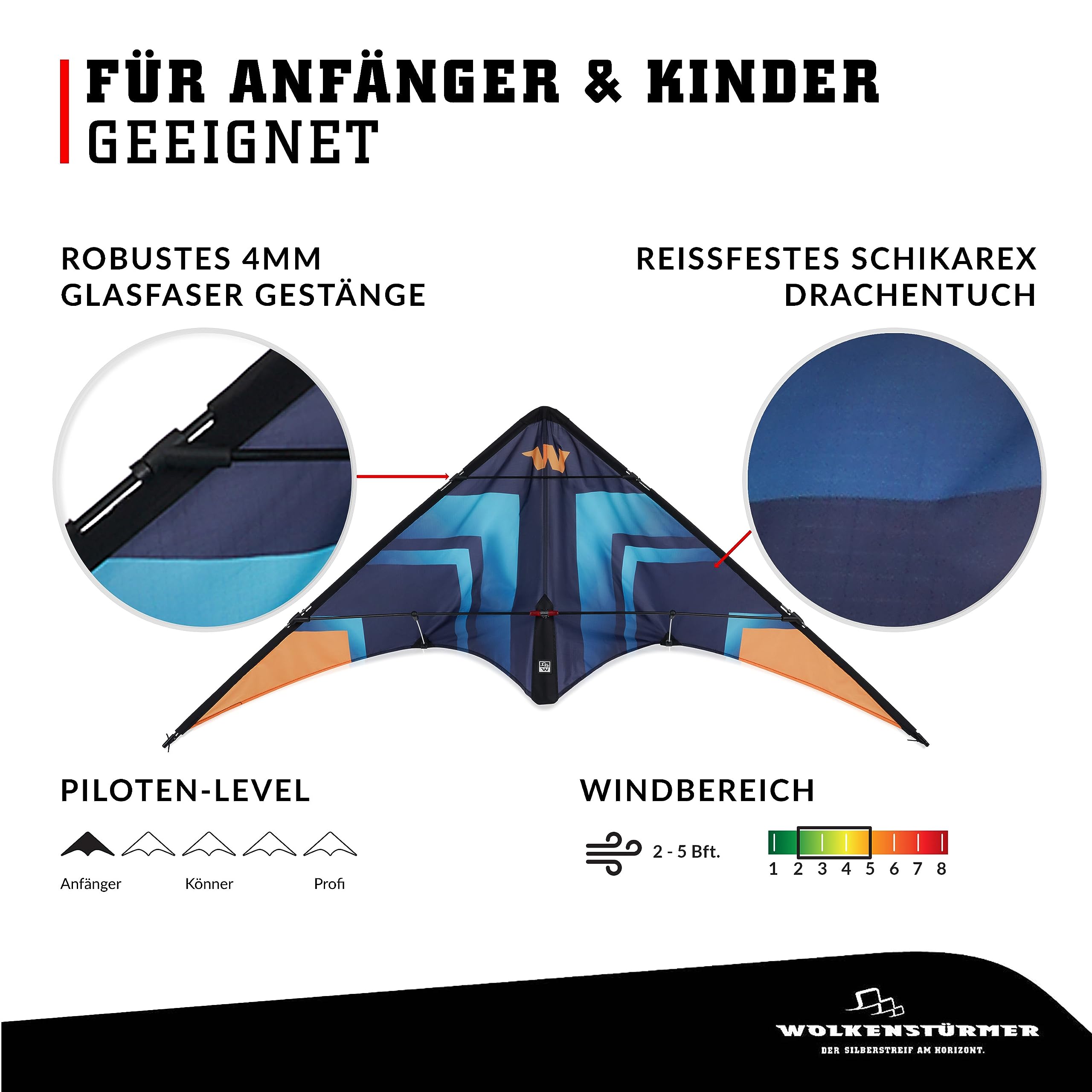 Wolkenstürmer Aquilone per bambini Fancy - Genitore