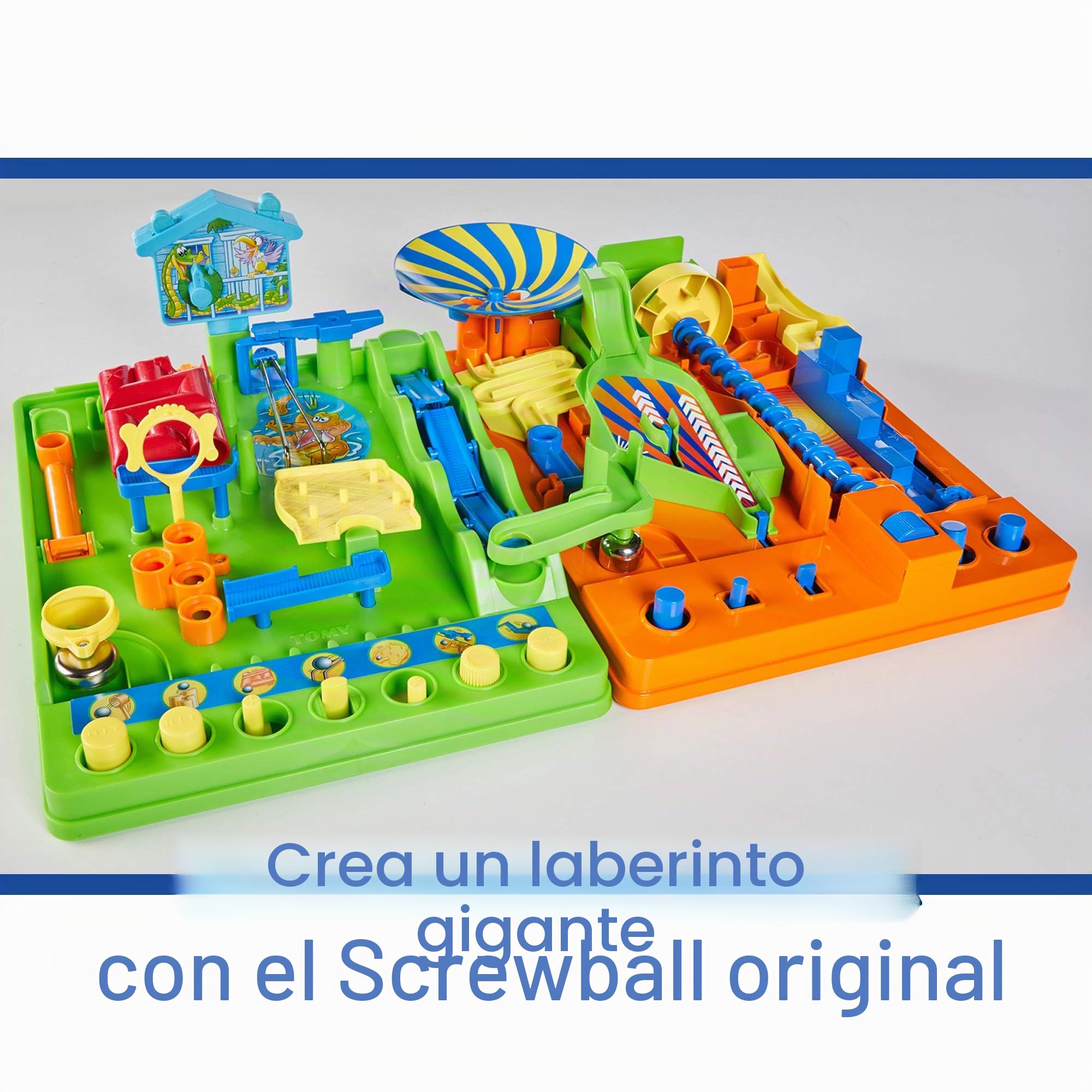Tomy Screwball Scramble Level 2 Retro Children's Preschool Action Board Game, Puzzle Family Game, Kids Game For 5, 6, 7, 8 & 9 Year Old Boys & Girls