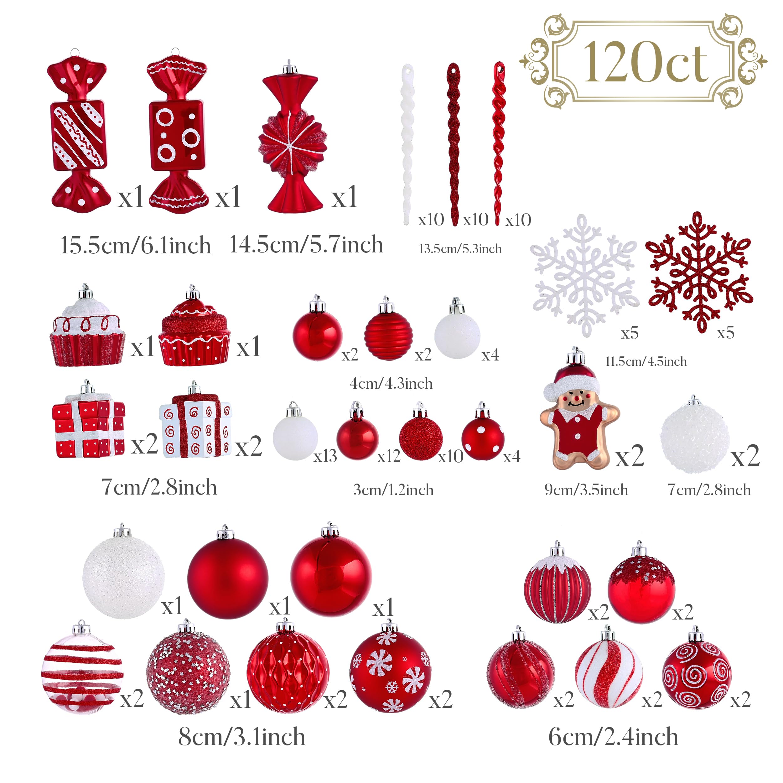 Valery Madelyn Ornements de boule de Noël EG0102-0295