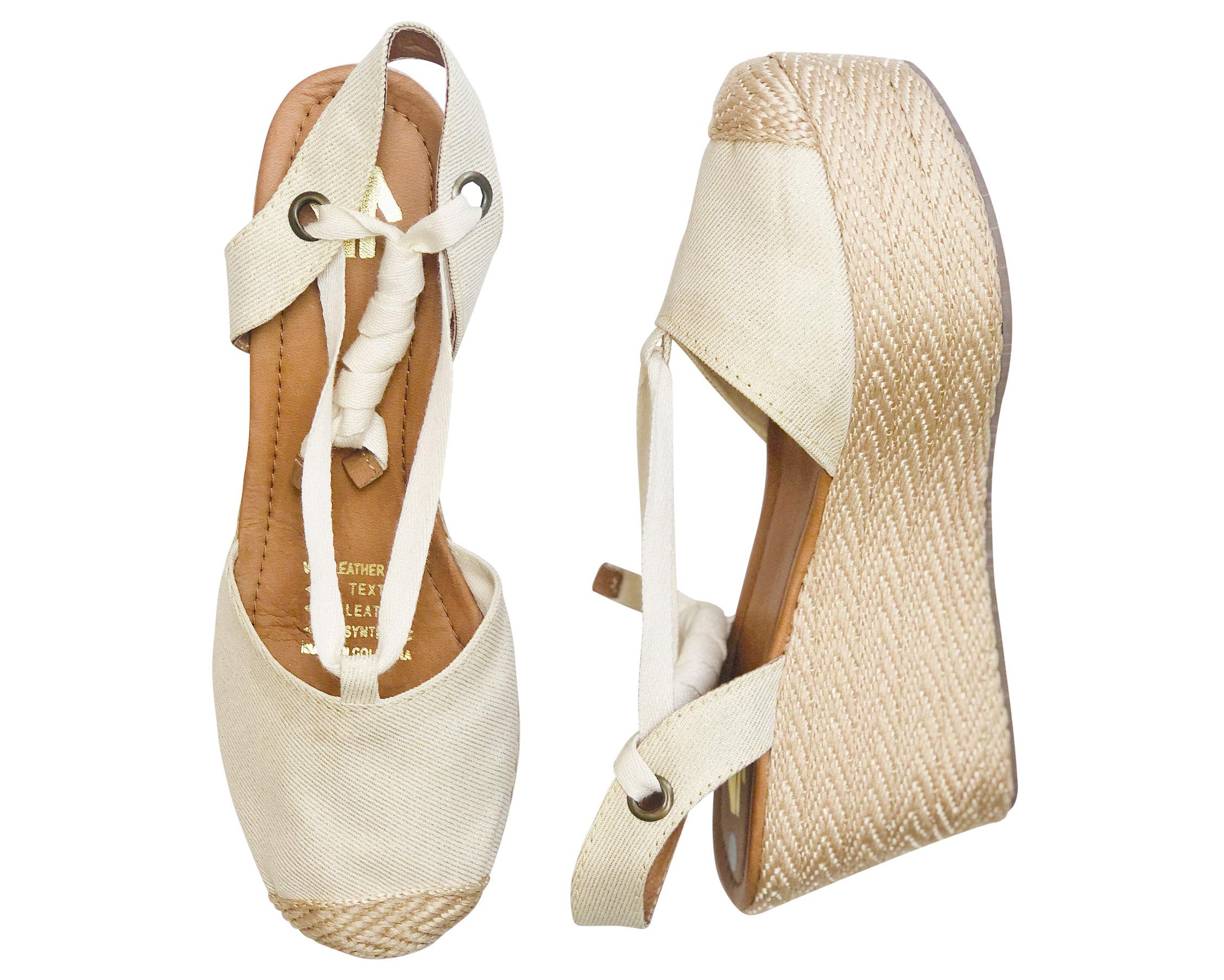 Silvia Cobos Women Lace Up High Rise Platform Espadrilles Calzado