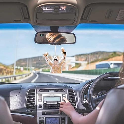 Vista 15 de 4 piezas Ariana `s Music Grande Cartoon Styles Ambientadores para colgar en el coche, accesorios de decoración para espejo retrovisor de coche