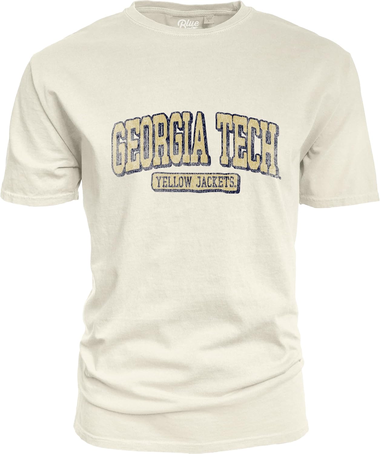 Blue 84 NCAA Unisex-Adult NCAA Officially Licensed T-Shirt Ivory Dyed Ringspun Vintage