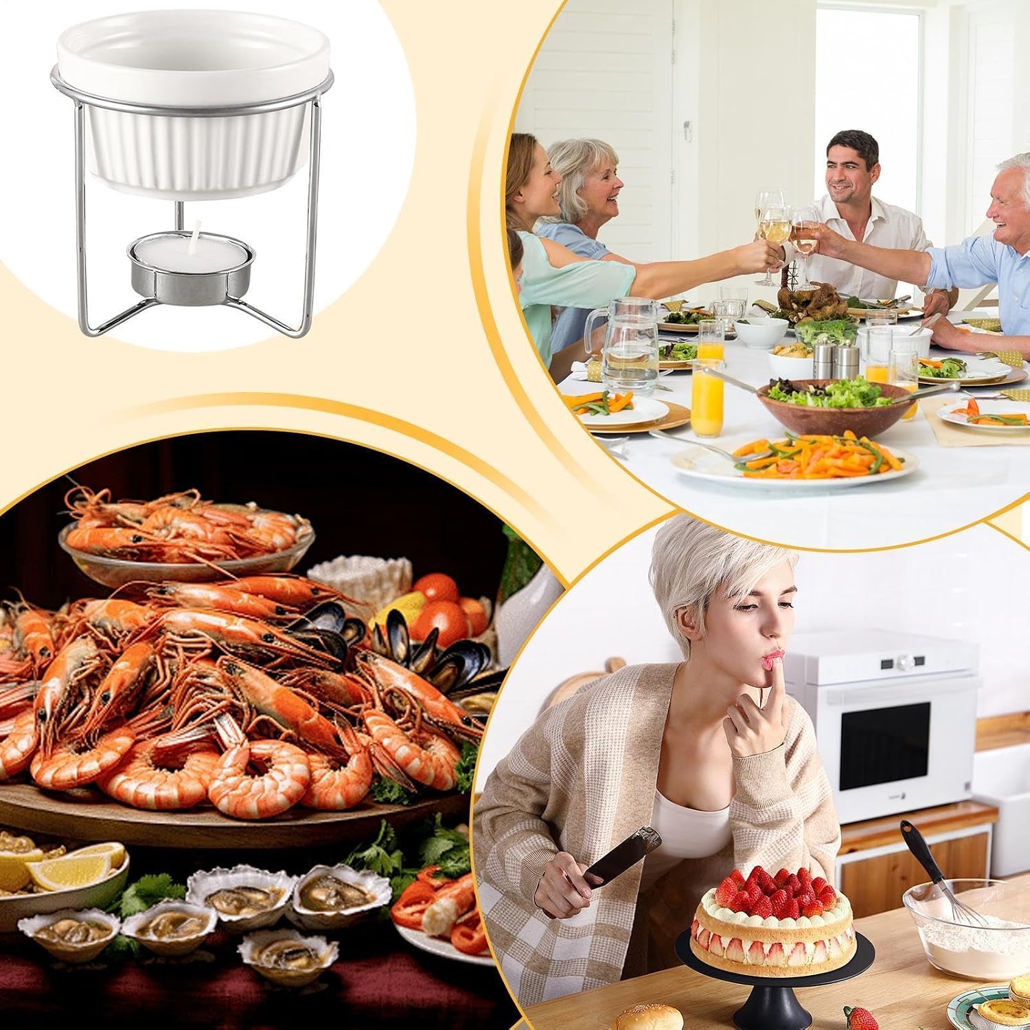 Butter Warmer Ceramic Cordless Kitchen Gadgets