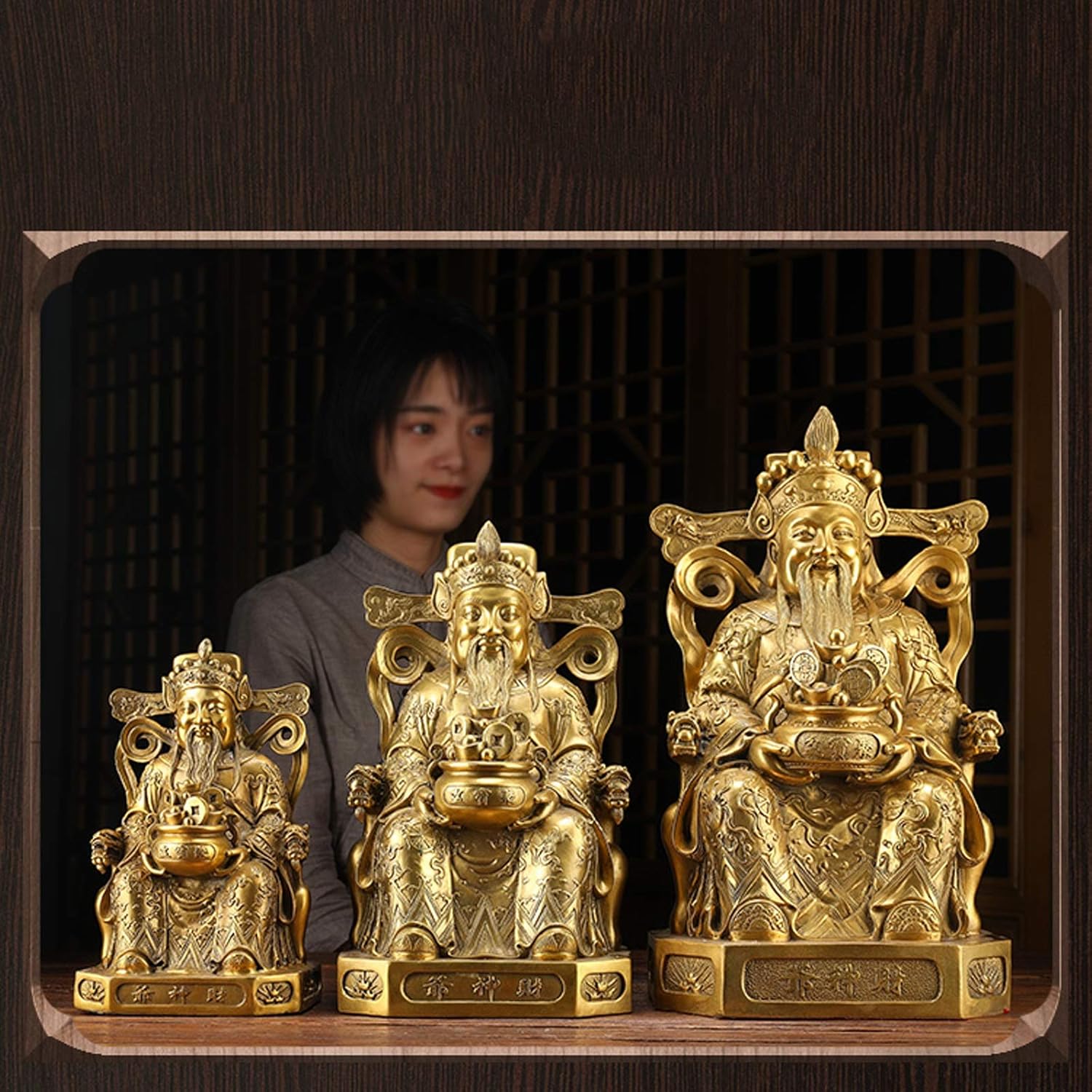 Buy Feng Shui Statues Large Feng Shui Caishen,God of Fortune (Copper