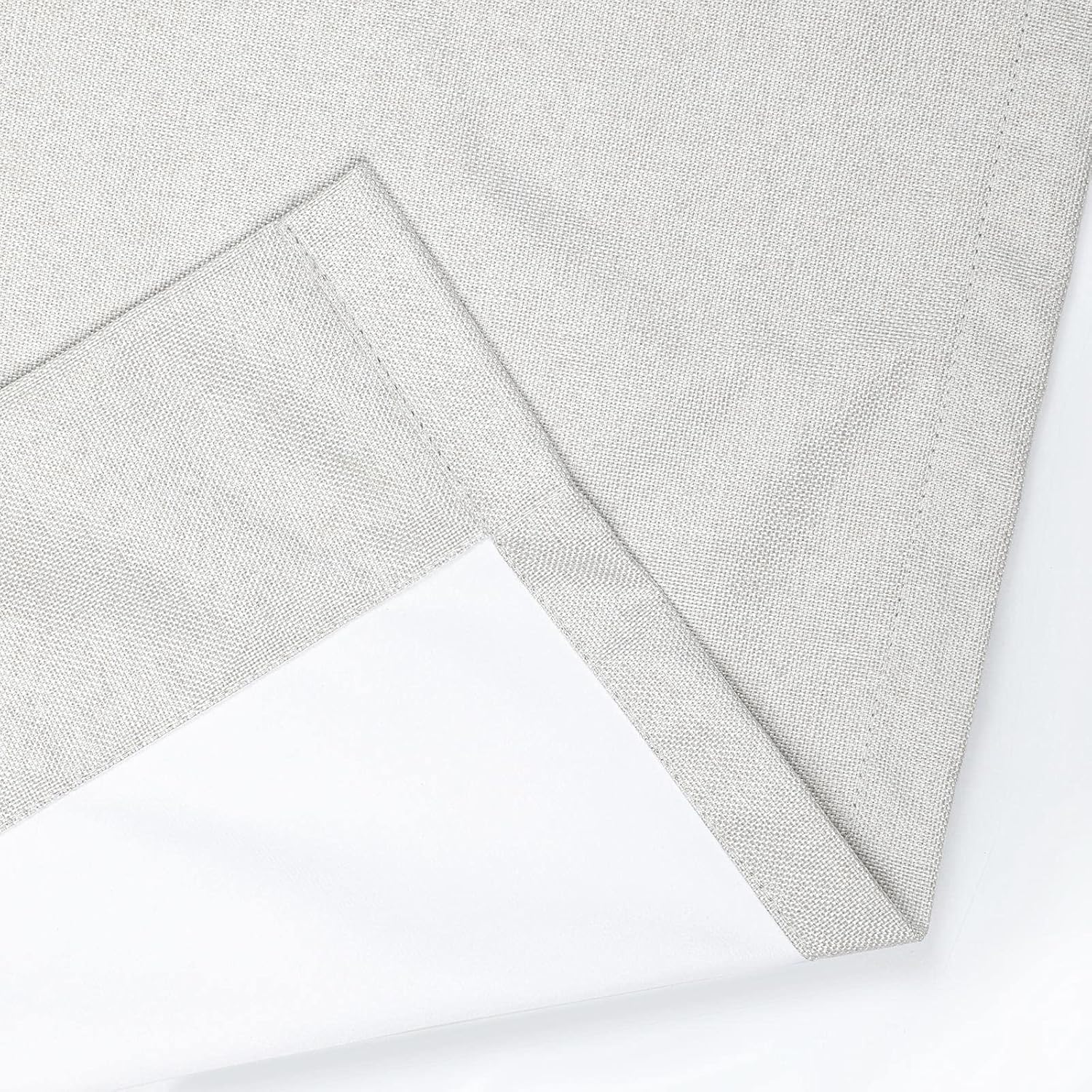 TWOPAGES Blackout Linen Textured Pinch Pleated Drape for Living Room Bedroom, Thermal Insulated Curtain Window Treatment Room Darkening Curtain (1 Panel, Grey Beige, 52" W x 102" L)