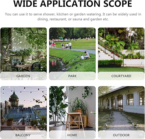 Miniatura 6 de BESTonZON Cucharón de agua de plástico, cucharón de agua, cucharas de lavado de mango corto, cuchara de agua para ducha, cuchara de riego de jardín,