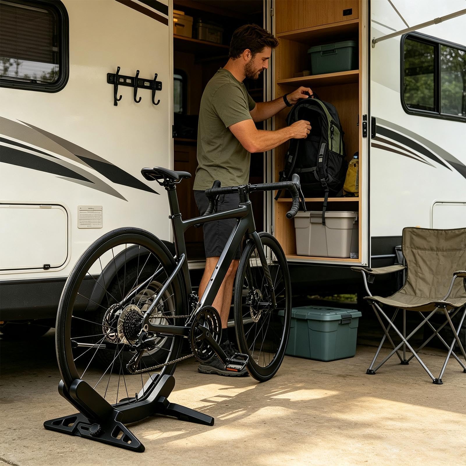 Béquille Vélo Pour Garage Rack À Pneu Robuste Réglable Stable Antidérapant