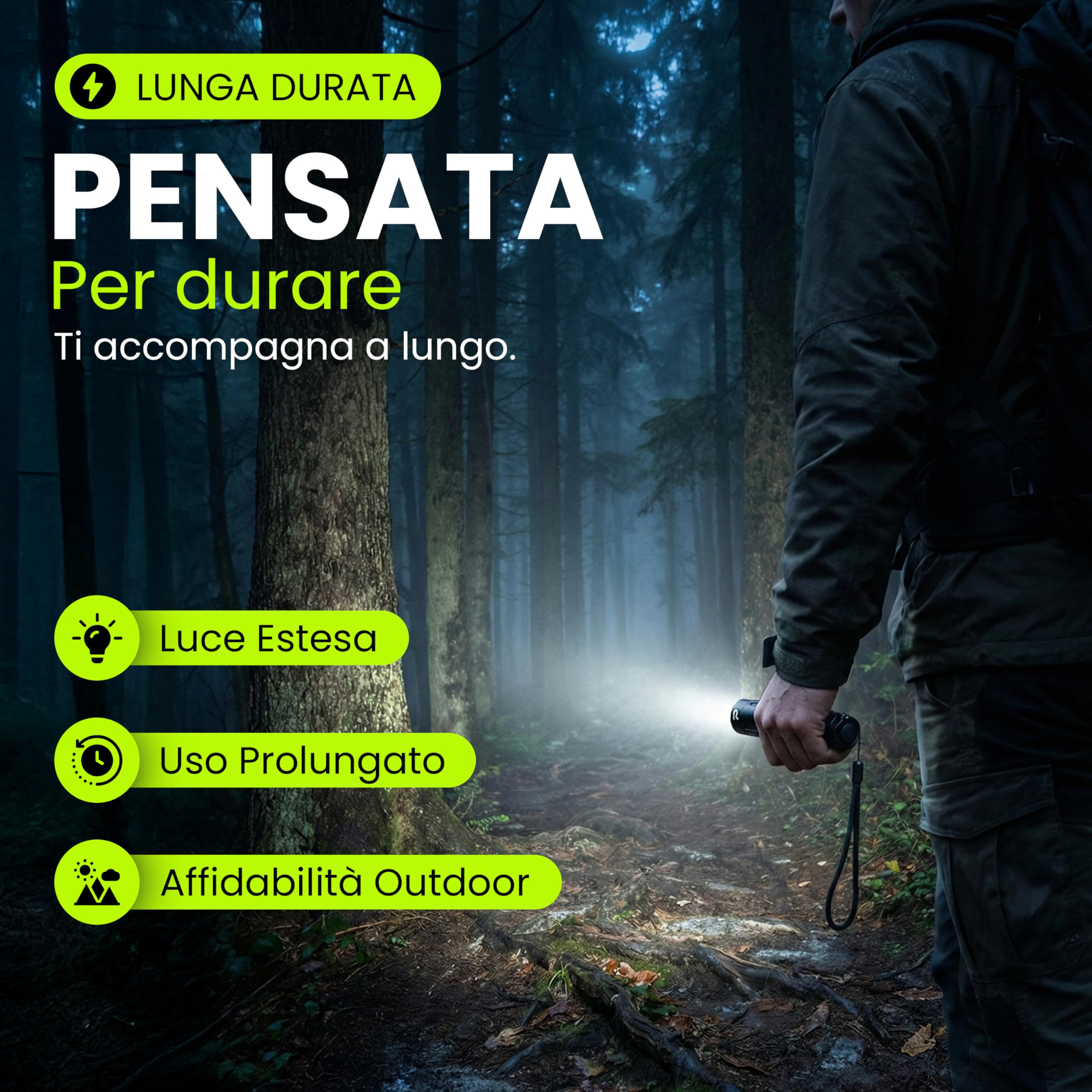 Generico Torcia Professionale Ricaricabile USB LED Alluminio 11,8 cm Nero