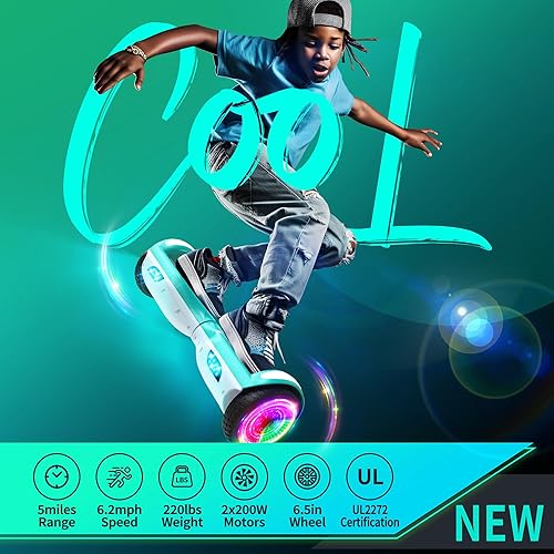 Miniatura 2 de SISIGAD Scooter, 6.5" Flash Wheels & Corlorful LED Lights, All for Girls Boys Kids Ages 6+