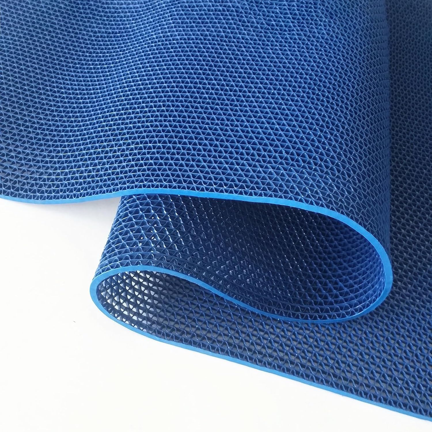Hpthly Blue Drainage Non-Slip Mat Width 90Cm/120Cm Commercial Wet Area Floor Mat, Bathroom Hollow Door Mat 5Mm Thick, Can Be Cut,-90Cmx500cm