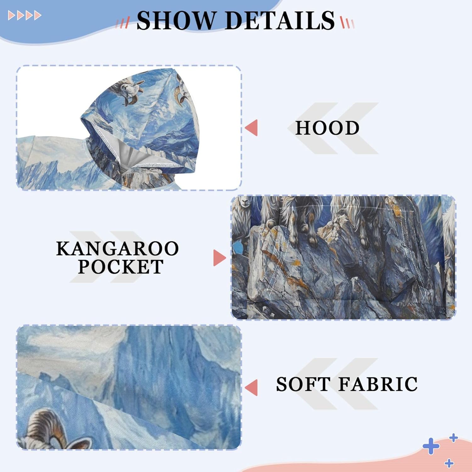 Hoodies for Boys Girls, Hooded Pullover Sweatshirt for Kids 4-14 Years - Image 6