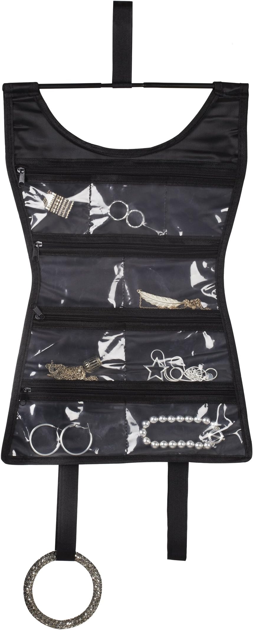 Umbra Little Black Dress Travel Jewelry Organizer, Black