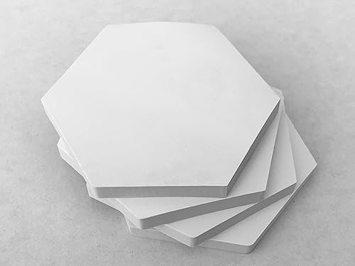 Hexágono post-it Note Pad (5Pads con 50hojas por bloc) 4" X 4916", Blanco