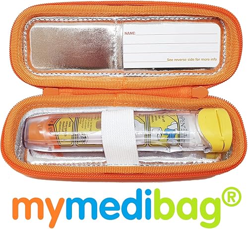 Miniatura 3 de Soporte individual para Epipen  Estuche rígido aislado Epipen  Bolsa de transporte EpiPen altamente visible y notable en caso de emergencia  Estuche