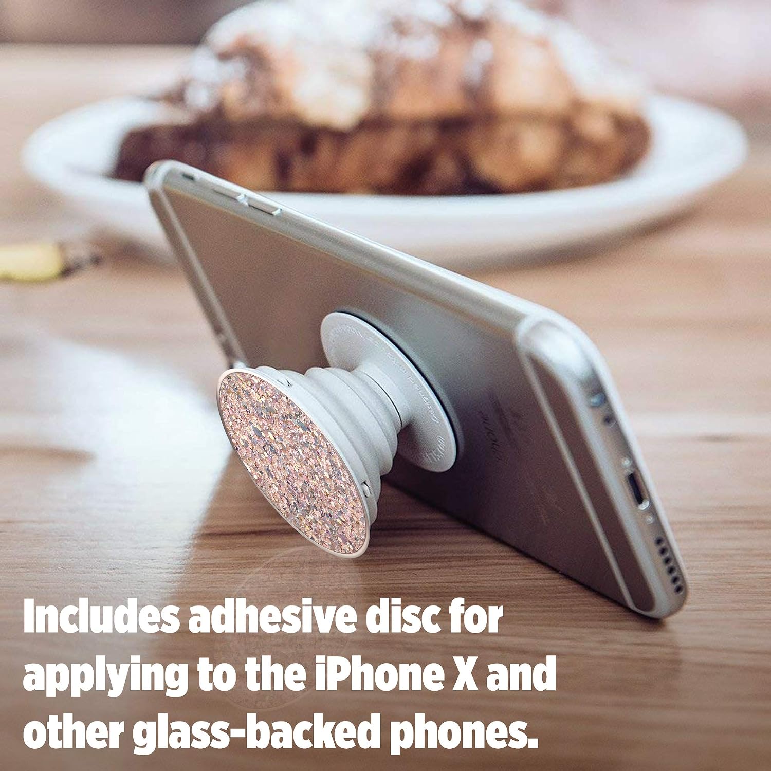 PopSockets: Collapsible Grip & Stand for Phones and Tablets - Sparkle Rose