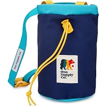 Oso Supply Co - Classic Chalk Bag for Rock Climbing, Bouldering Chalk Bag Bucket with Quick-Clip Belt, Zippered Pockets and Pouch - Perfect Indoor/Outdoor Rock Climbing Gear Equipment