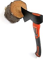 Vista 1 de Hacha de camping con recubrimiento de polvo cabezal de hoja de acero al carbono endurecido forjado y mango ergonómico de goma Fibra de vidrio