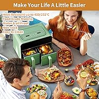 Vista 3 de Forro de papel desechable para freidora de aire, 100 piezas de revestimientos de pergamino de grado alimenticio para Ninja DZ201, accesorios