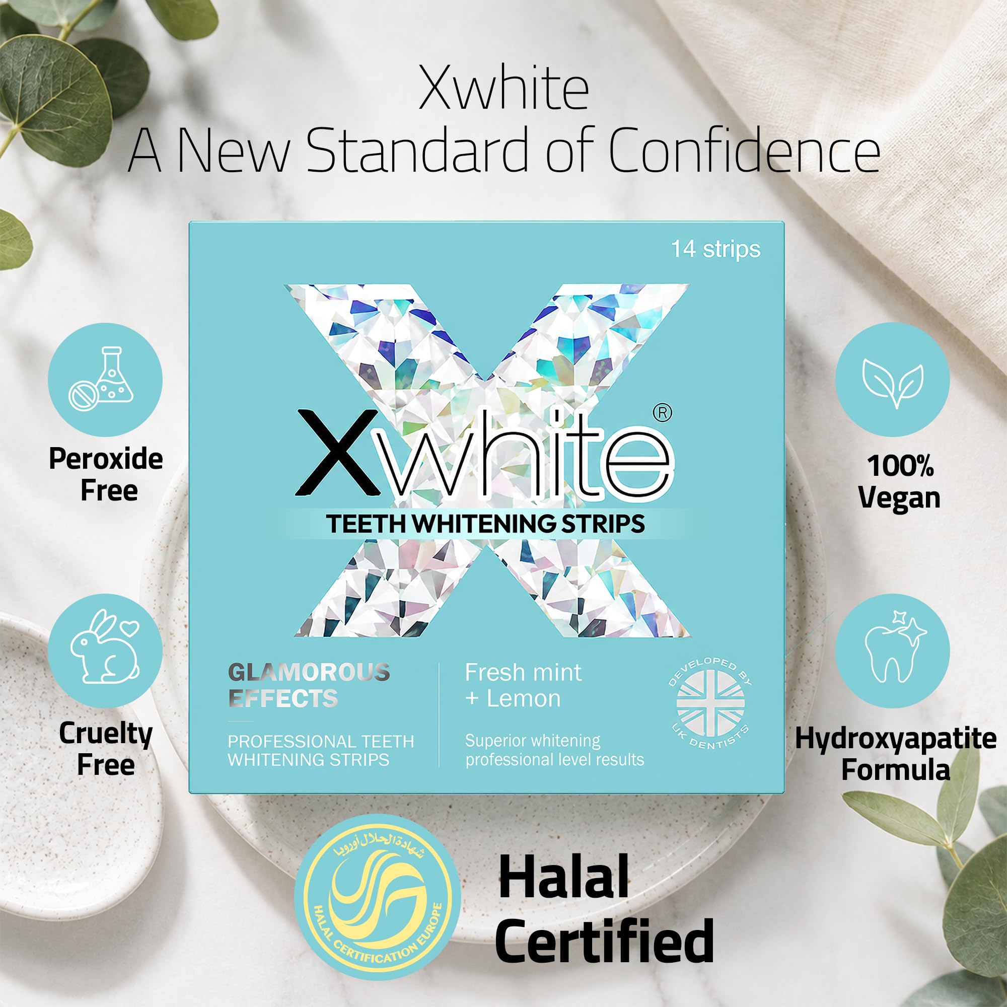 Amazon.com: Xwhite 7 Day Teeth Whitening Kit -14 Strips - Halal