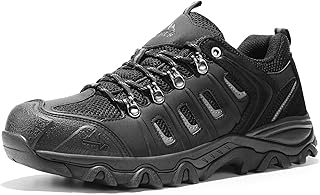 NORTIV 8 Men's Waterproof Hiking Shoes Leather Low-Top Hiking Shoes for Outdoor Trailing Trekking Camping Walking Quest