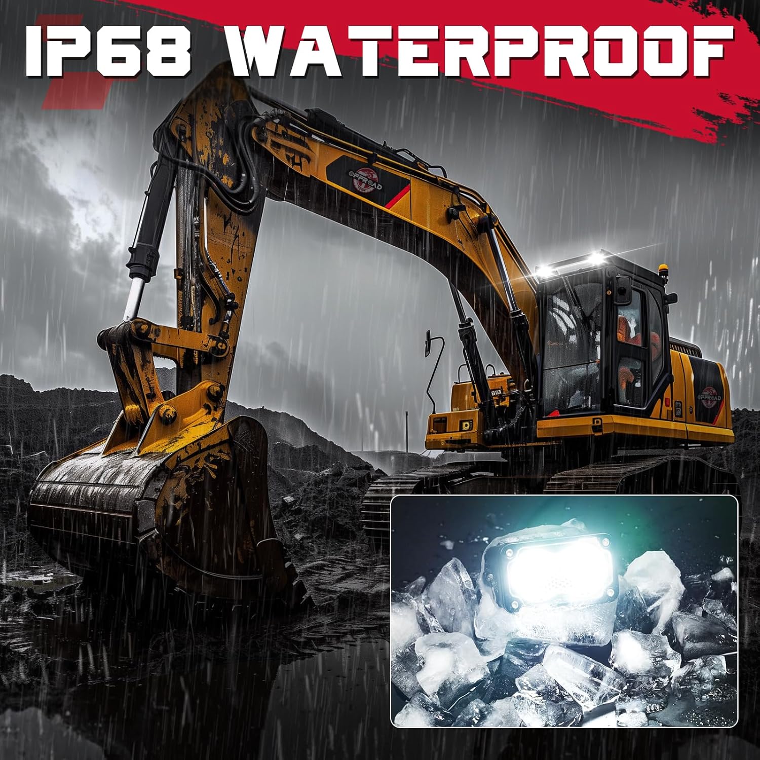 OFFROADTOWN 3 Inch LED Pods 40W Driving Light Bar Off Road Lights LED Cubes Fog Light Bumper Grille Backup Lights for Truck Pickup ATV UTV SUV Heavy Duty