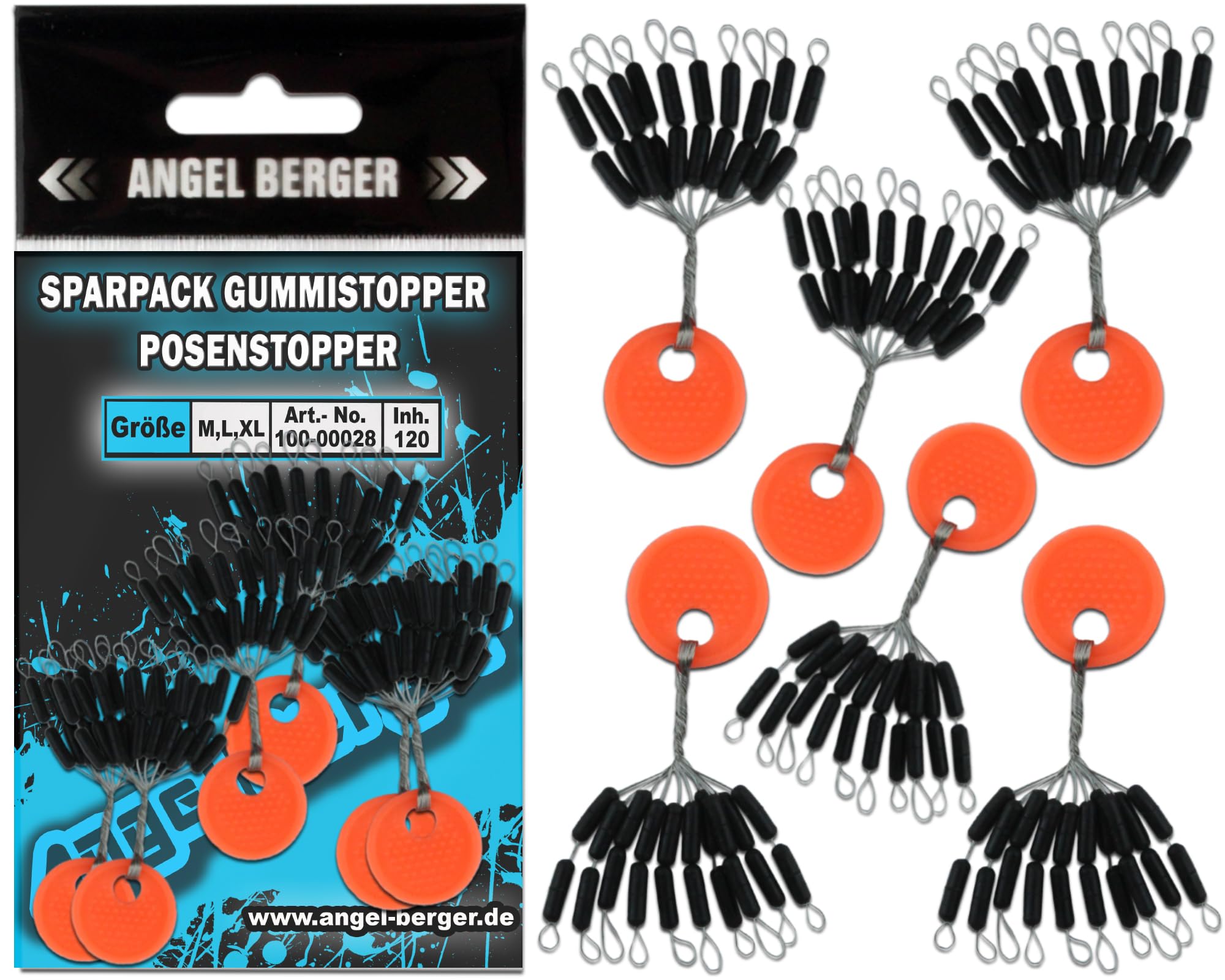 Angelshop Berger - Juego de anillas para cebo (silicona)