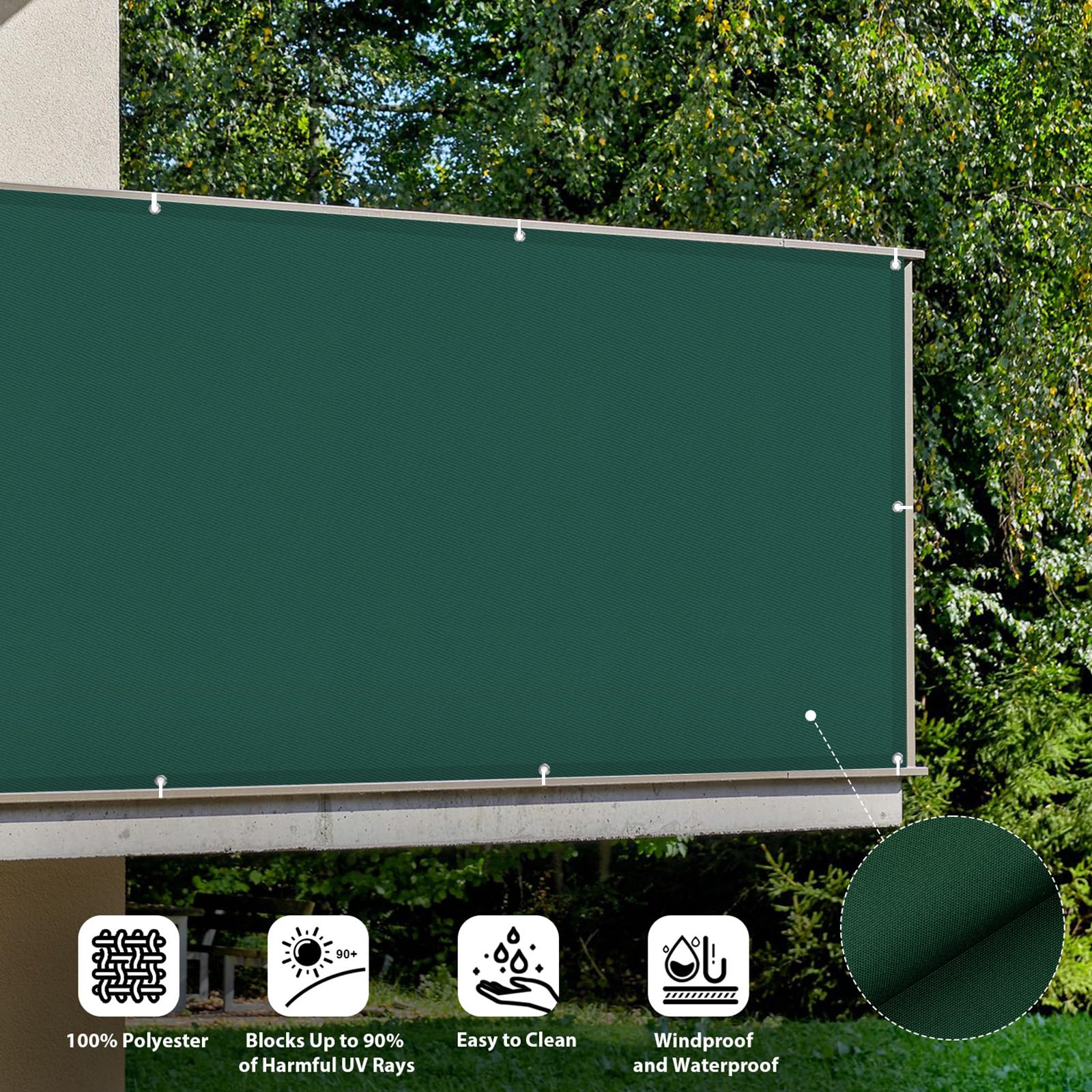 LOVE STORY Balcony Privacy Screen 90x800cm - Image 2