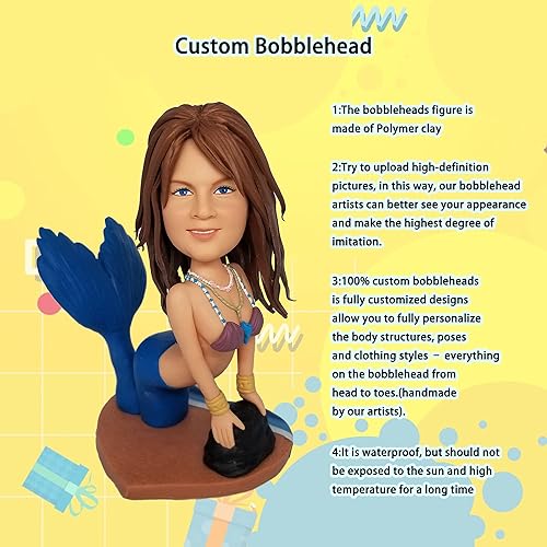 Miniatura 7 de Mydedor - Figura de cabeza de bobble personalizada, regalo de cumpleaños para la familia, figuras de cabeza de bobble hechas a mano, regalo