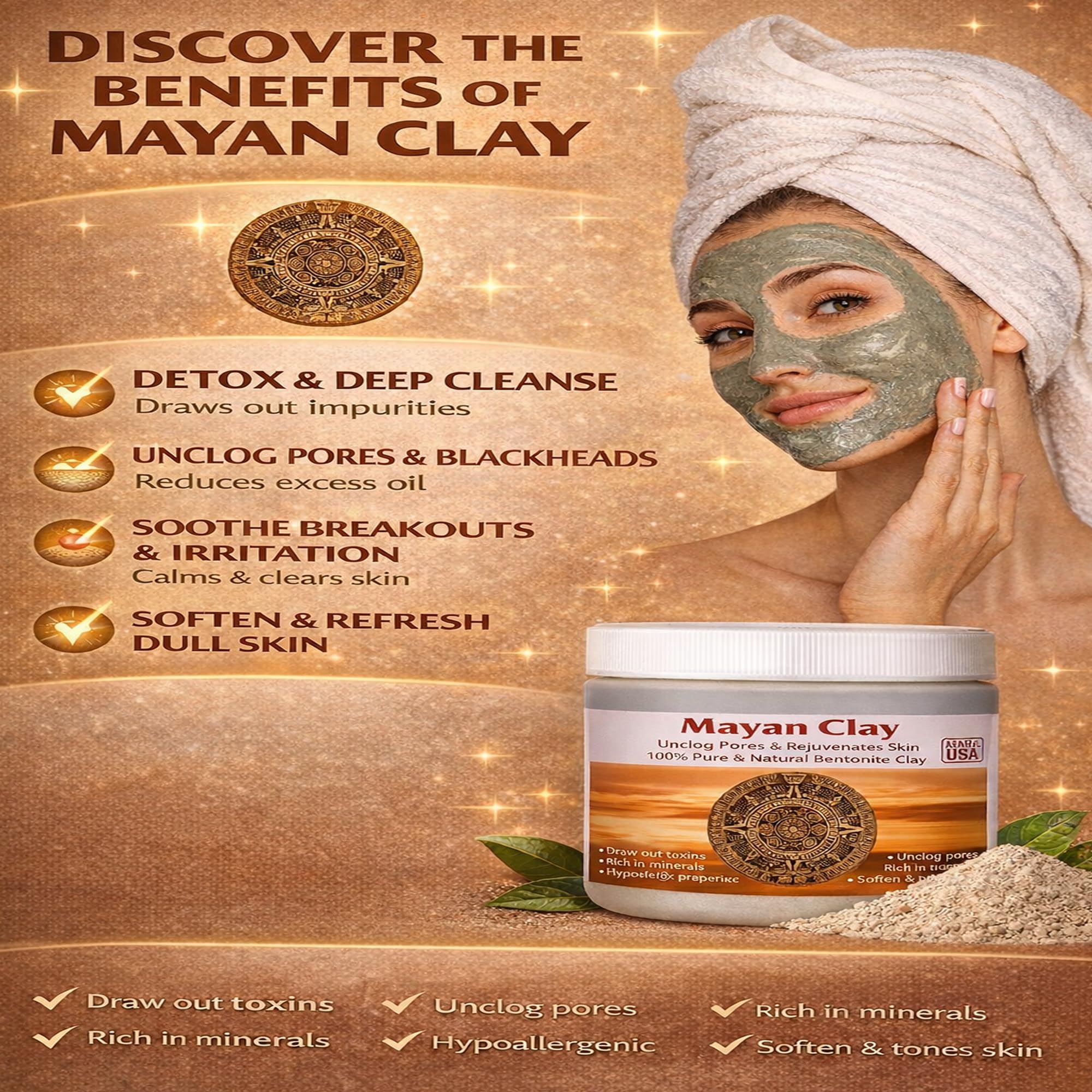 パック・フェイスマスク mayan Amazon.com : Mayan Pure Indian Healing Clay Powder, Deep Pore Skin
