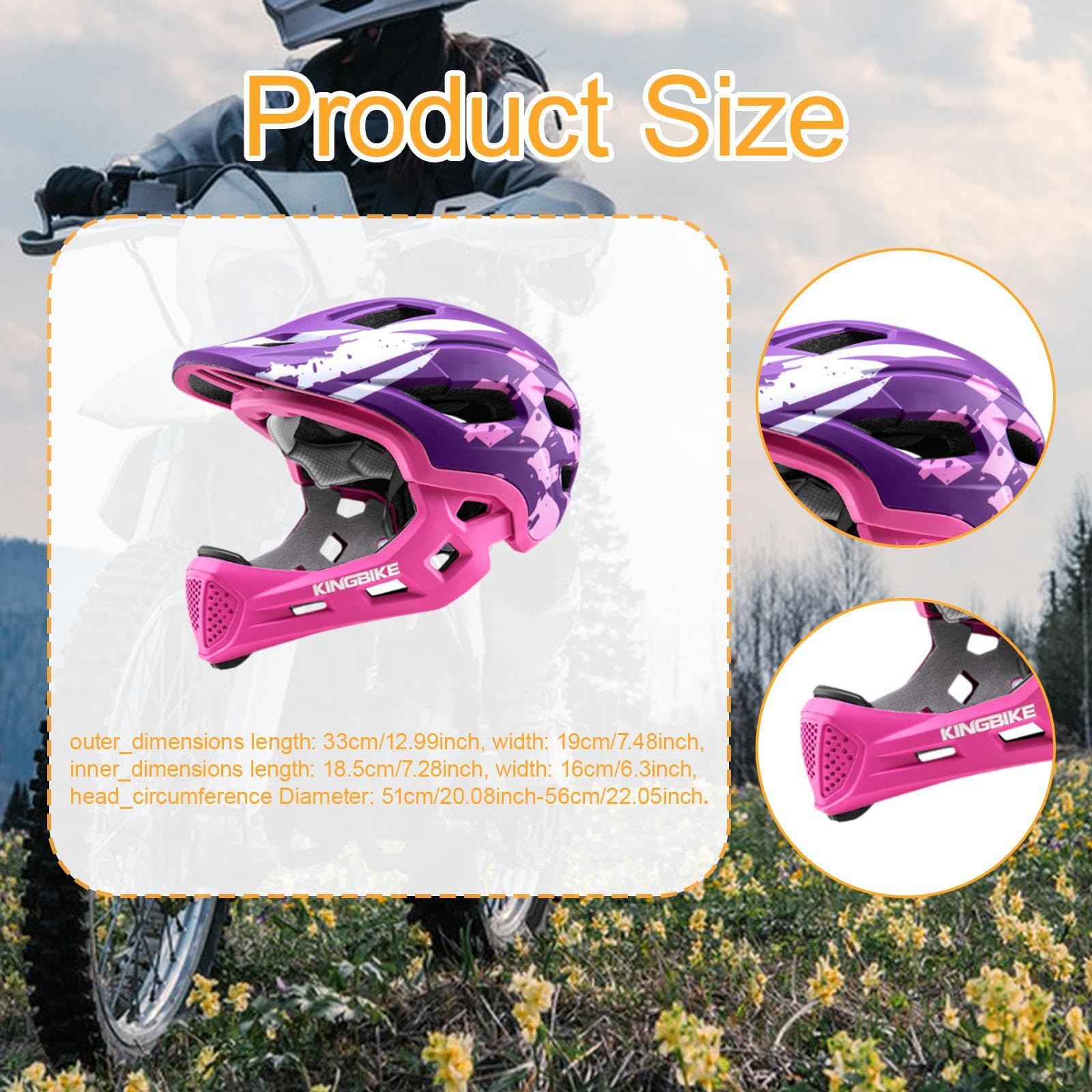 Harilla Casque de Vélo pour Enfants, Casque de Cyclisme pour Skateboard, Accessoires Cyclisme pour Enfants, Casque Intégral Réglable Antichoc pour Skateboard, Vélo, Roller, Violet Rose