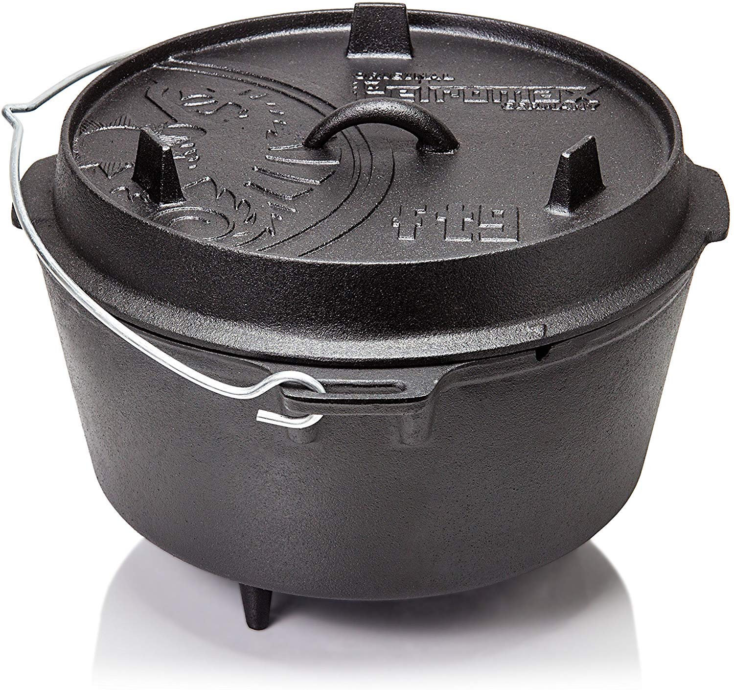 Petromax Feuertopf Starterset ft9 (Dutch Oven mit Standfüßen) inkl. Deckelheber + Schaber