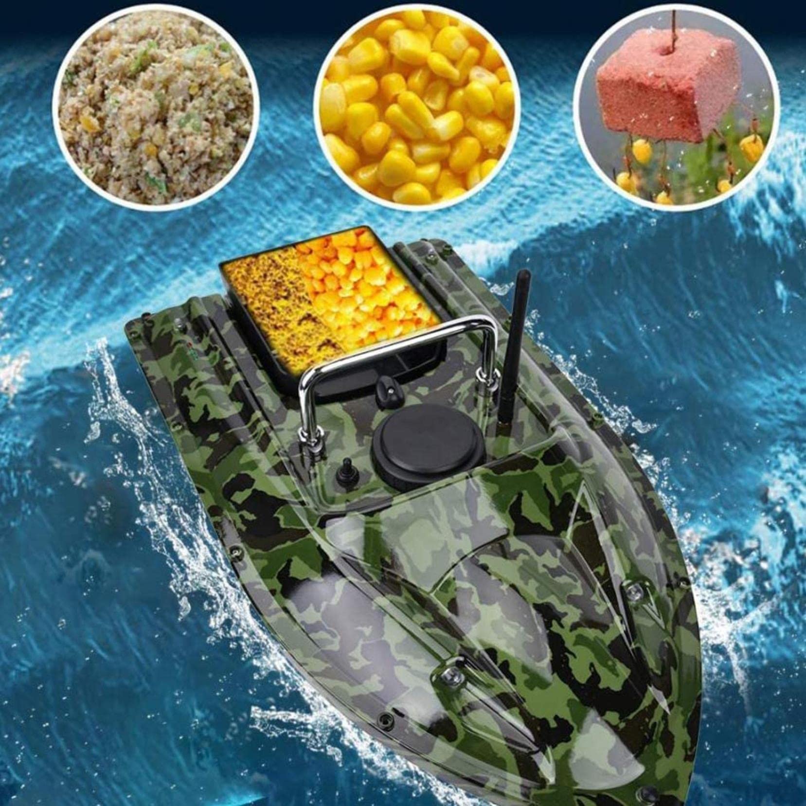 Bateau amorceur, Bateaux amorceurs pour la pêche à la Carpe, Bateaux amorceurs, Outil de pêche Intelligent, appât de Bateau RC, Plage de contrôle de 500 m, capa